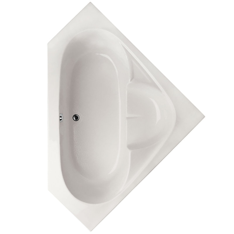 Rincon 59'' x 59'' Soaking Acrylic Bathtub, White, White