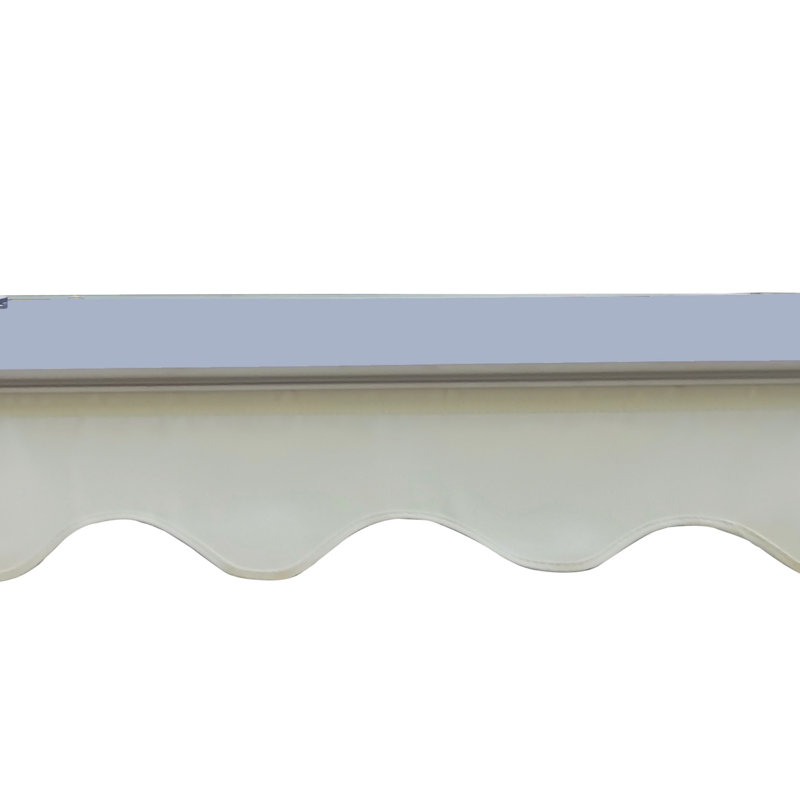 Door Window Awning Made Of  0.137 Inch Thick Crystal Solid Polycarbonate Sheet And Aluminum Alloy With Valance, Silver/Clear