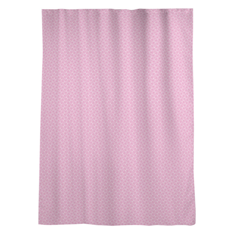 Panneau de rideau simple avec passe-tringle en treillis hexagonal Leffel, Rose clair