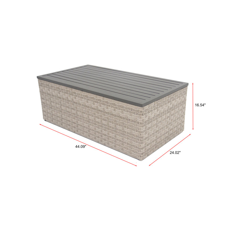 Avrahom 10-Piece Modular Wicker Outdoor Sectional Seating Group, Light Gray
