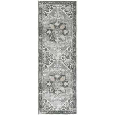 DeBary Oriental Dark Sage/Ivory Area Rug