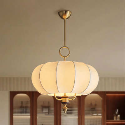 Support pour lampe avec abat-jour en tissu French Vintage