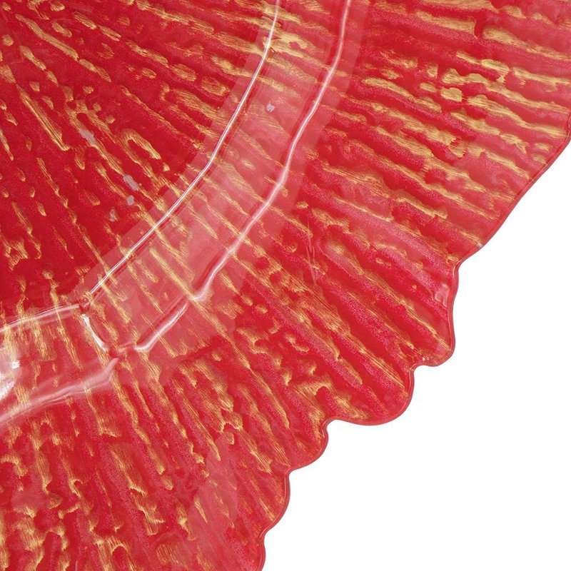 Eiland Plastic Decorative Plate - Set of 8, Red