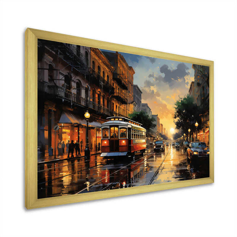 «New Orleans Cityscape Comes Alive At Night I - New Orleans», reproduction sur toile encadrée, H 34 po x l 44 po x P 1,5 po