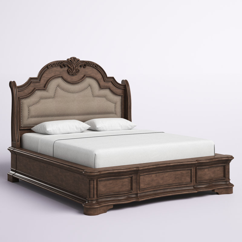 Cuney Upholstered Standard Bed, King, Light Sandstone