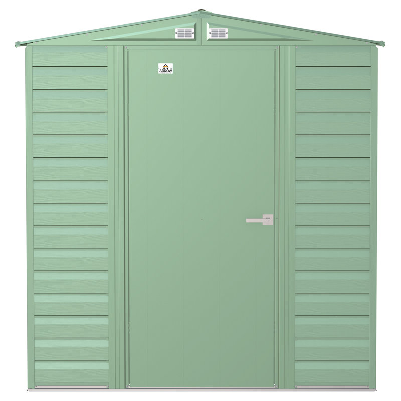 6 ft. x 7 ft. Sage Green Galvanized Steel Storage Shed