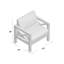 Chaise de patio avec coussins Sunbrella Abbi-Rose-383122437