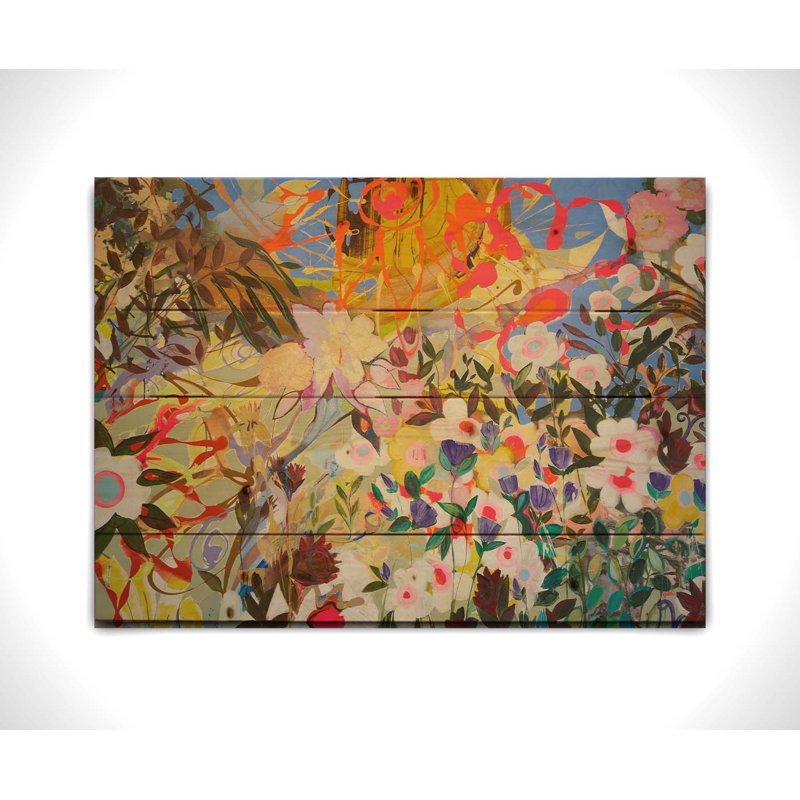 «Under The Sun» par Joan Elan Davis sur bois, H 9 po x l 12 po