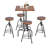 Jyzelle 4 - Person Pine Solid Wood Top Four Leg Base Dining Set