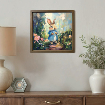 Painty Rabbit Brown, reproduction encadrée
