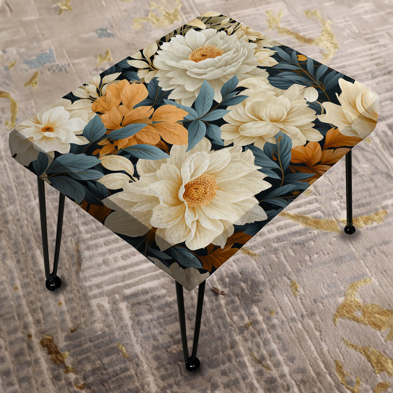 Beige Brown Rustic Whispers - Cottage Rectangle Ottoman