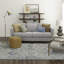 Tapis oriental bleu en polyester tissé à la machine Witsand-1299546731