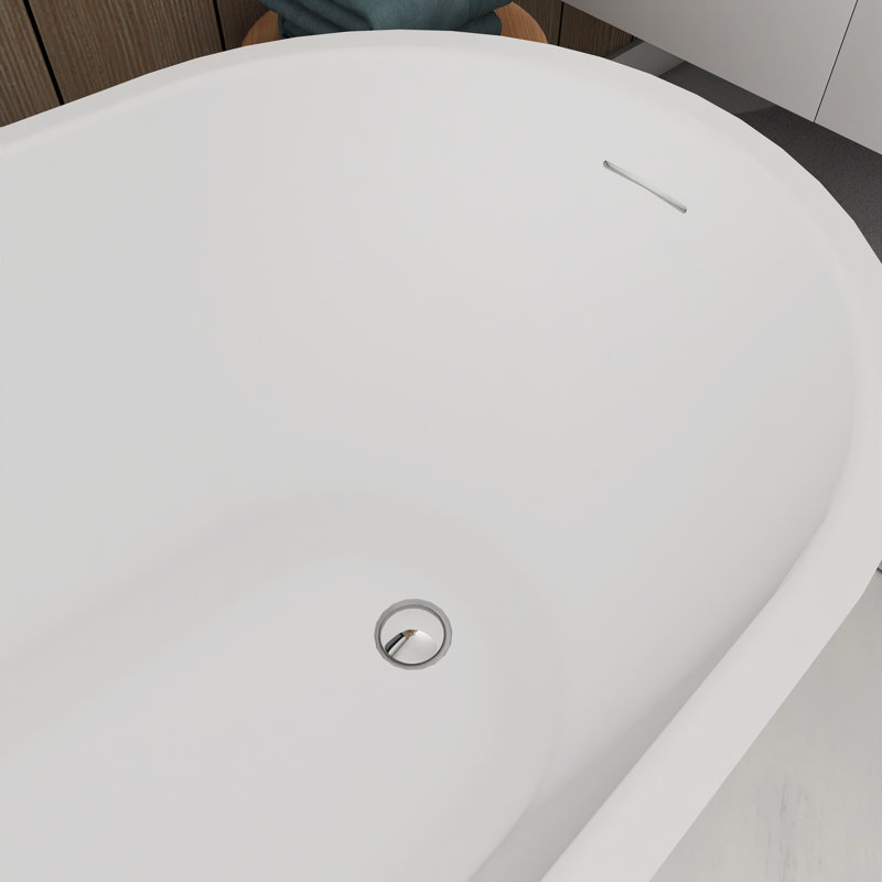 Baignoire de trempage autoportante en acrylique brillant 63 po 63 po