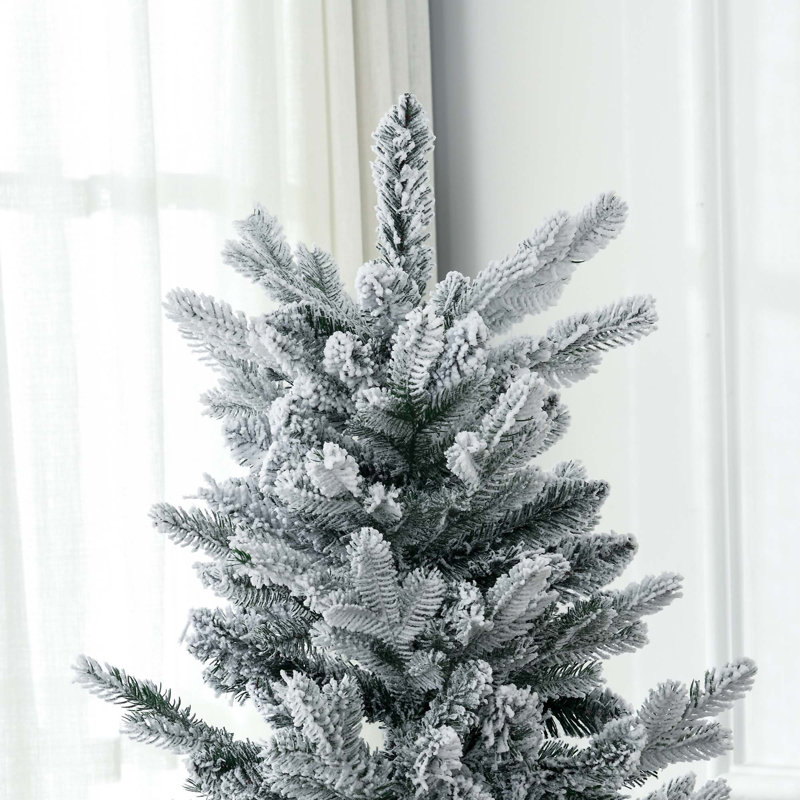 Arbre de Noël artificiel enneigé 6 pi avec base en acier