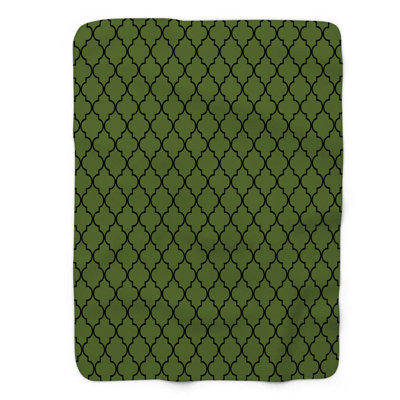 Onyx olive - couverture sherpa de qualité supérieure 1 pièce