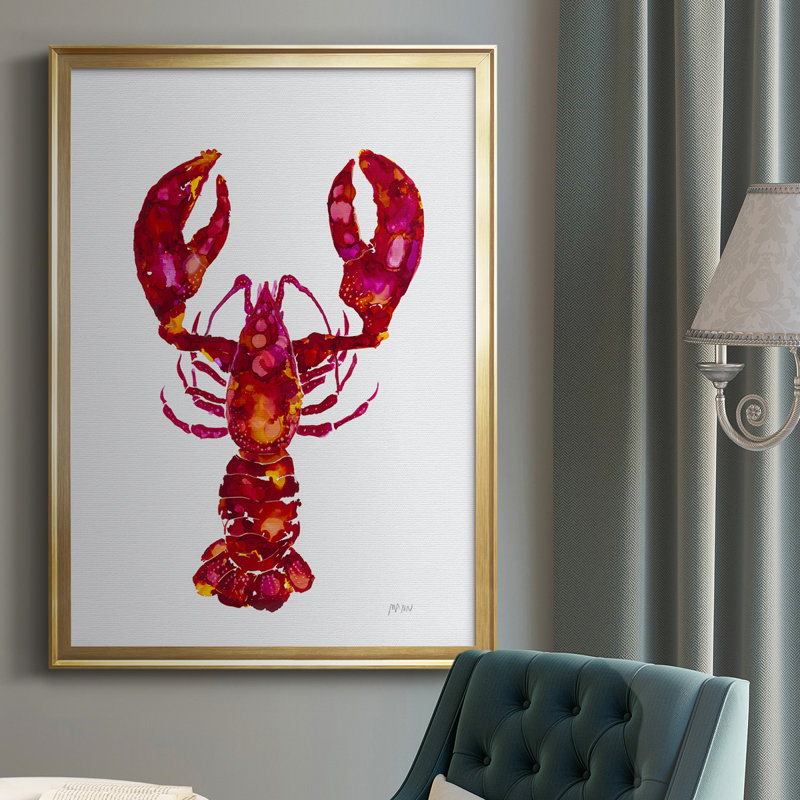 «Lobster Premium», reproduction encadrée prête à être accrochée, H 42,5 po x l 30,5 po x P 1,25 po, Encadrement doré