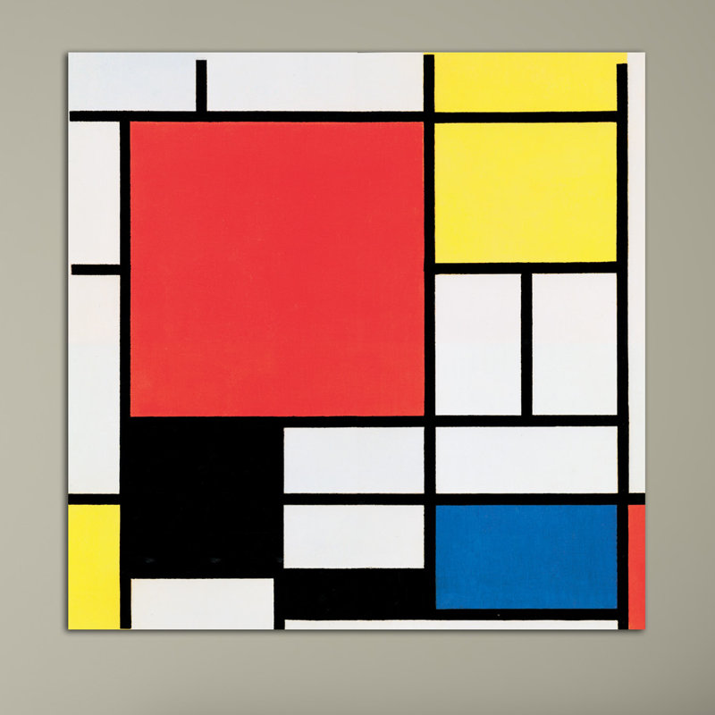 Piet Mondrian - Single Picture Frame Print, 110cm H x 110cm W x 1.8cm D