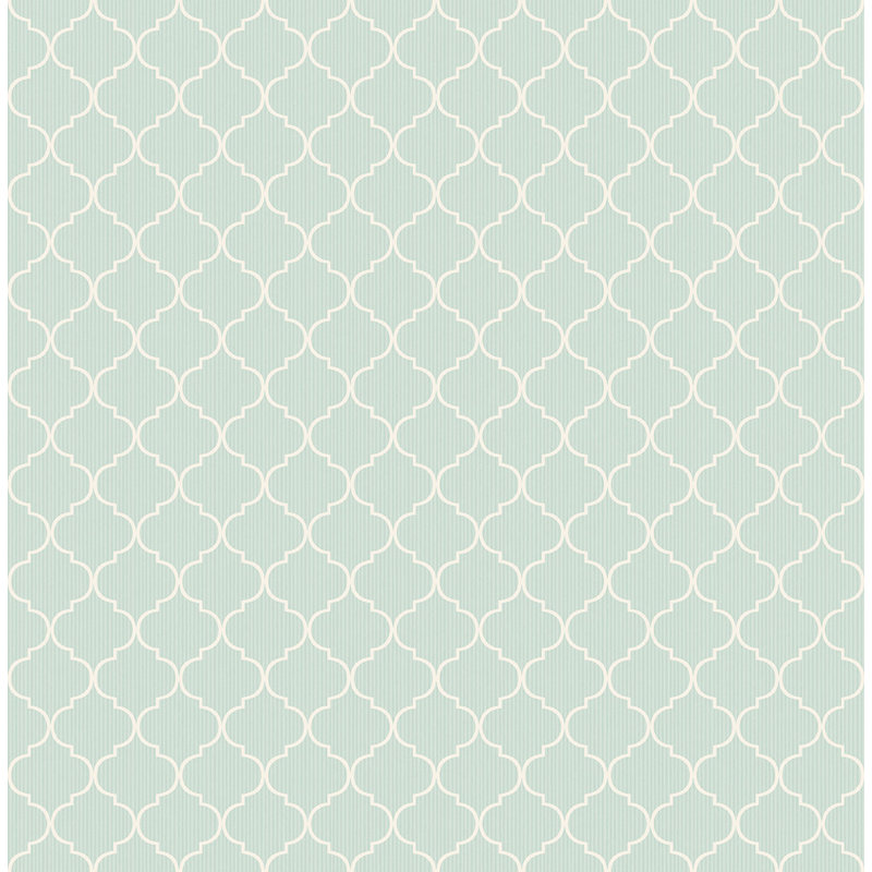 Rouleau de papier peint l 33 pi x p 20,5 po petit treillis Kenney, Bleu