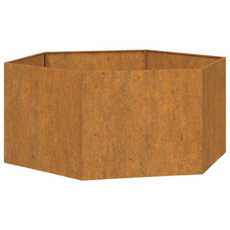 Planter Rusty Corten Steel, 45m H x 90cm W x 90cm D