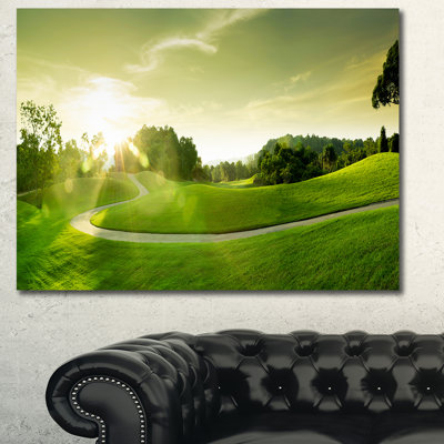 « green valley panorama », reproduction de photo sur toile tendue