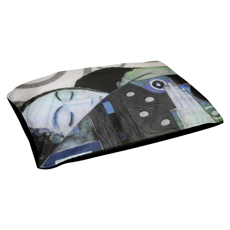 Coussin Carlile, Petit (L 29,5 po x l 19,5 po), Bleu / vert / noir