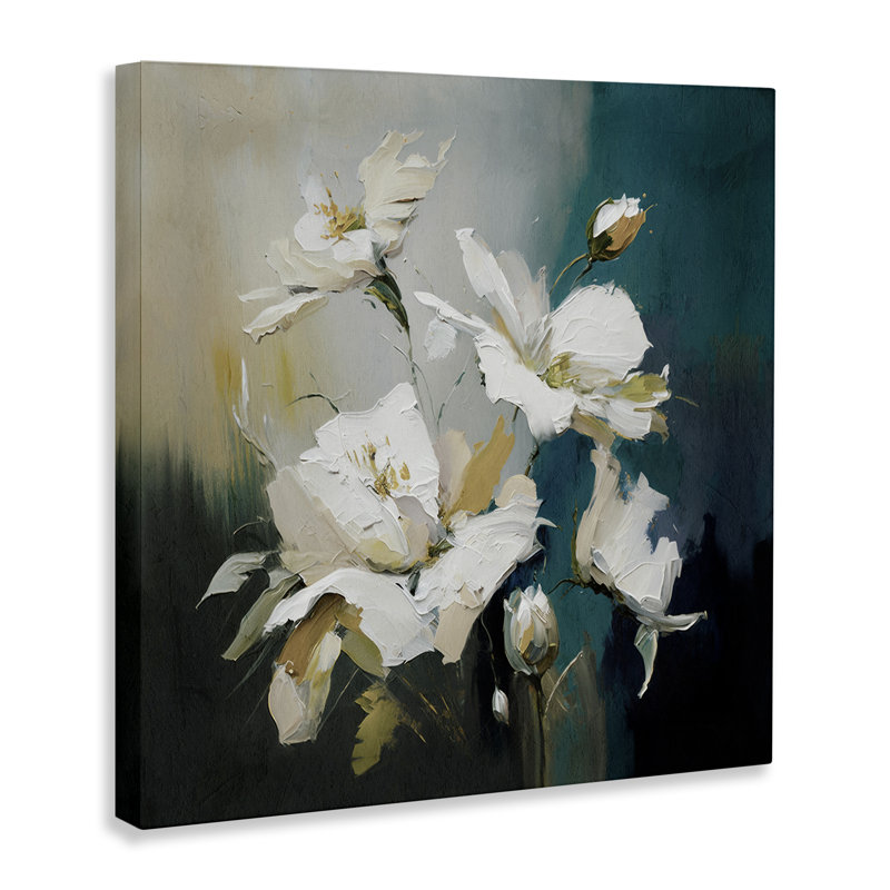  «Painterly Daubed Flowers», art mural sur toile par Svetlana Aleynikova, H 30 po x l 30 po