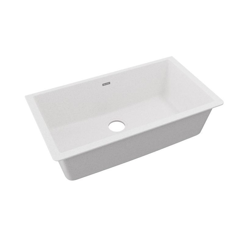 Évier de cuisine encastré 33 po x 18-7/16 po x 9-7/16 po Quartz Classic, Blanc