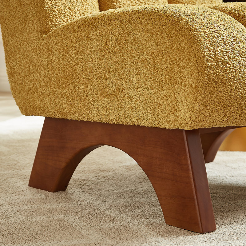 Brinlei 64cm Wide Tufted Lounge Chair, Yellow