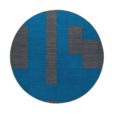 Checkered Gray Indoor and Outdoor Area Rug