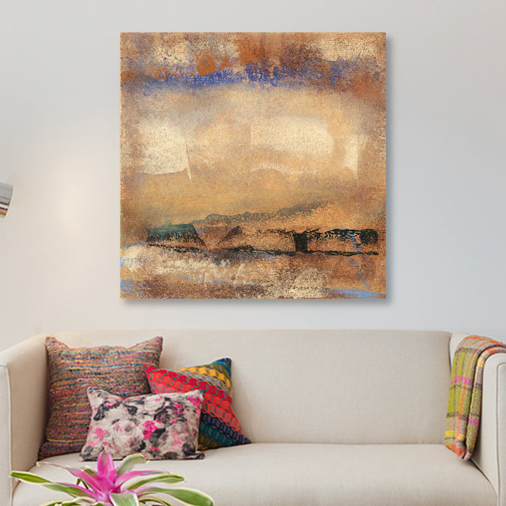 « origin abstract ii », reproduction d’impression sur toile, H 18 po x l 18 po x P 1,5 po, Toile avec cadre noir