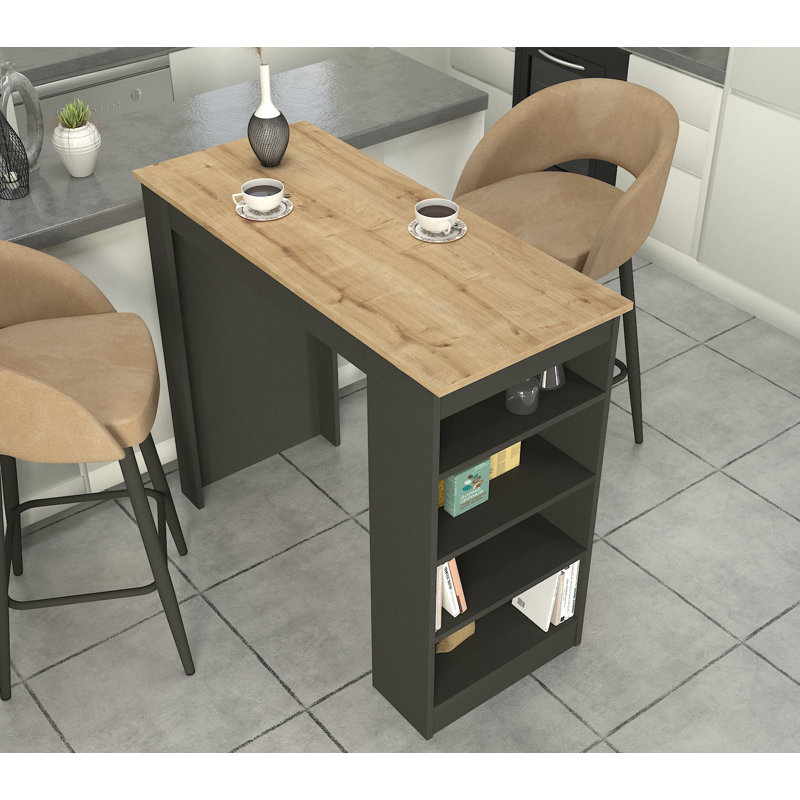 Alkmaar 120cm Bar Cabinet, Anthracite-Sapphire