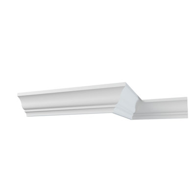 WM48 - Americraft Crown Moulding, 3 11/32"H x 2 5/8"P x 4 1/4"F x 96"L, Primed Finger-Joint Pine