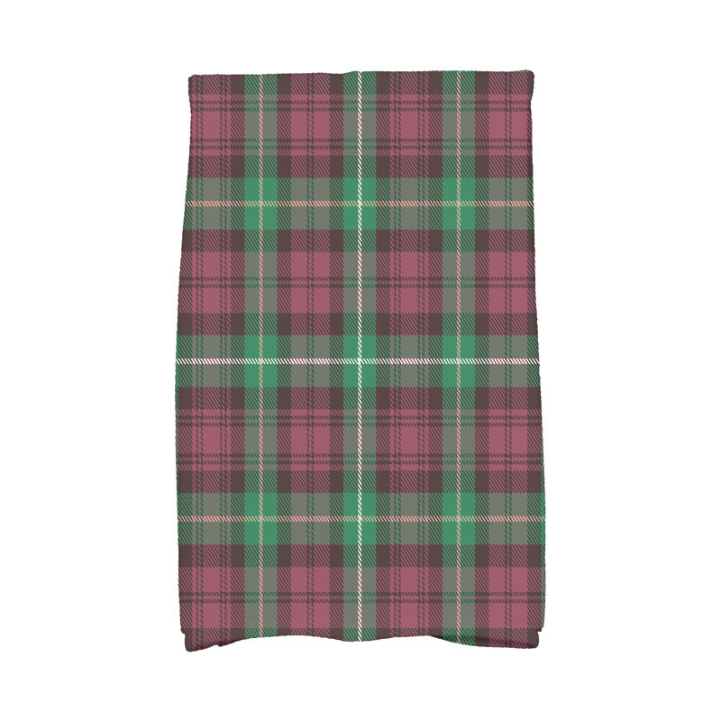 Kordell Plaid Tea Towel Kitchen Towel, Red