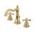 Kingston Brass American Classic Two-Handle 3-Hole Deck Mount Widespread Bathroom Faucet with Pop-Up Drain-40580522