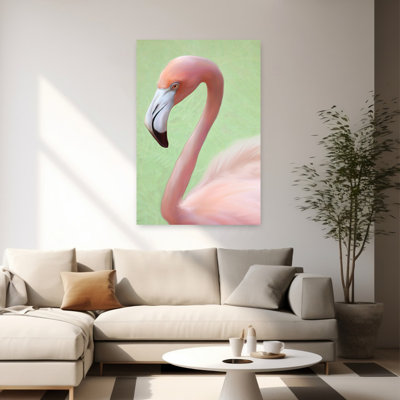 Plumage rose, oiseau, art tropical