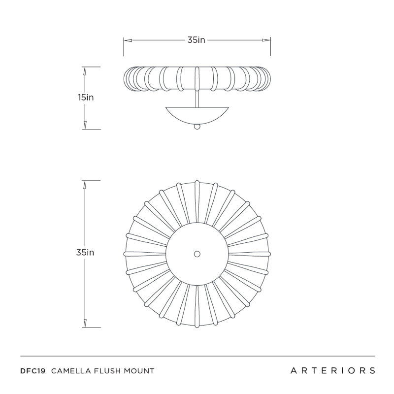 Camella 3 - Light Flush Mount