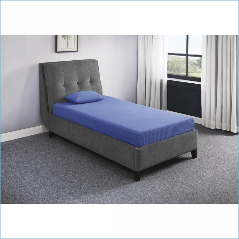 Matelas, matelas en mousse viscoélastique imprégnée de gel de taille simple de 7 pouces avec coussin, tissu respirant | Mousse | Simple