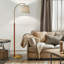 62.5 "solid Wood Lamp, Used For Office And Living Room Decoration Reading. (walnut Colour With Gold)