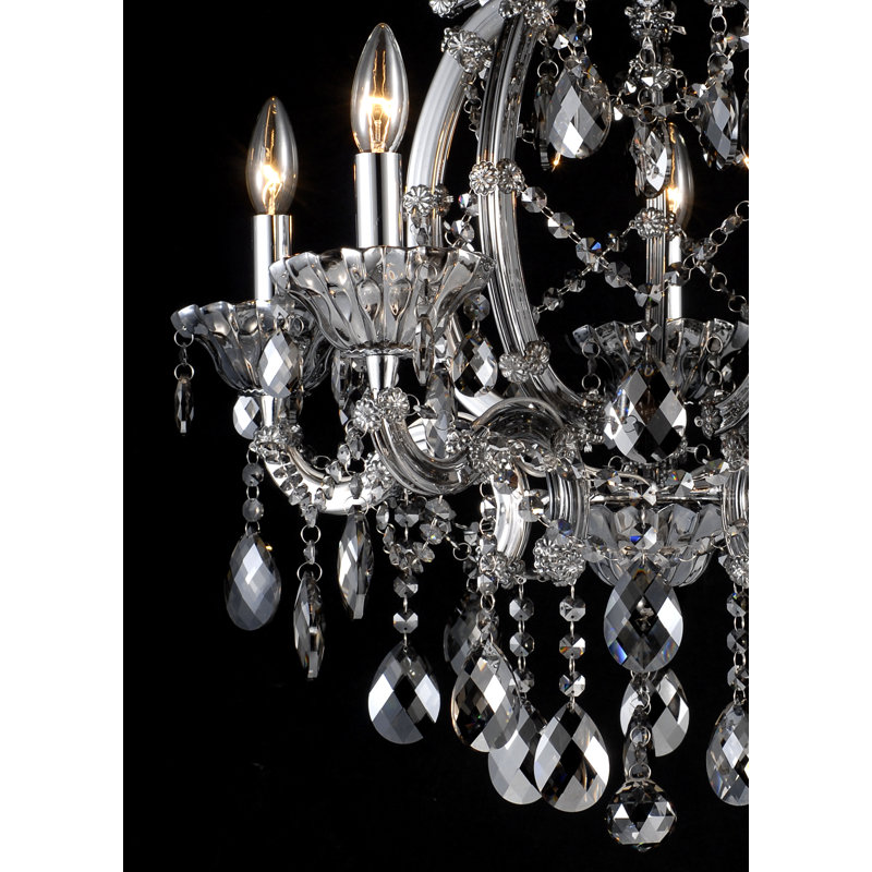 Lustre en cristal fumé 8 lumières Transitional, Fumée