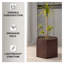 Pot à fleurs Ebern Designs Thicket Series Fiberstone en brun-60924342