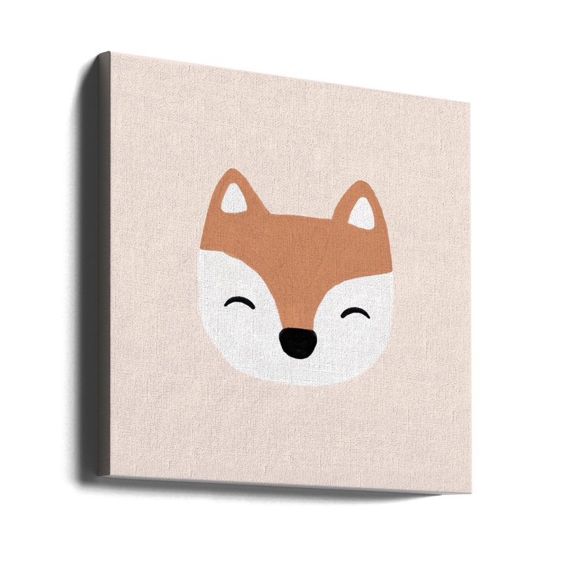 "Blush Fox", art mural sur toile tendue, H 30 po x l 30 po