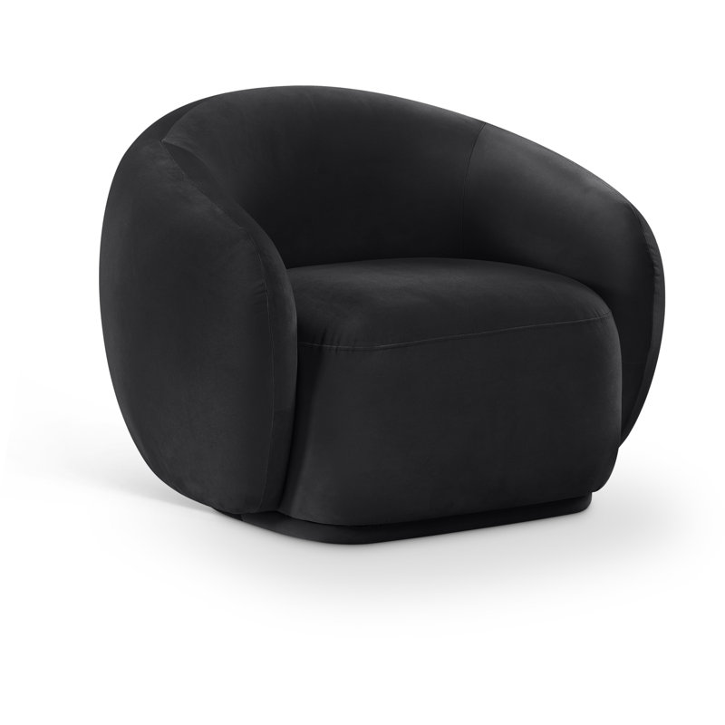 Emery Velvet Chair, Black Velvet