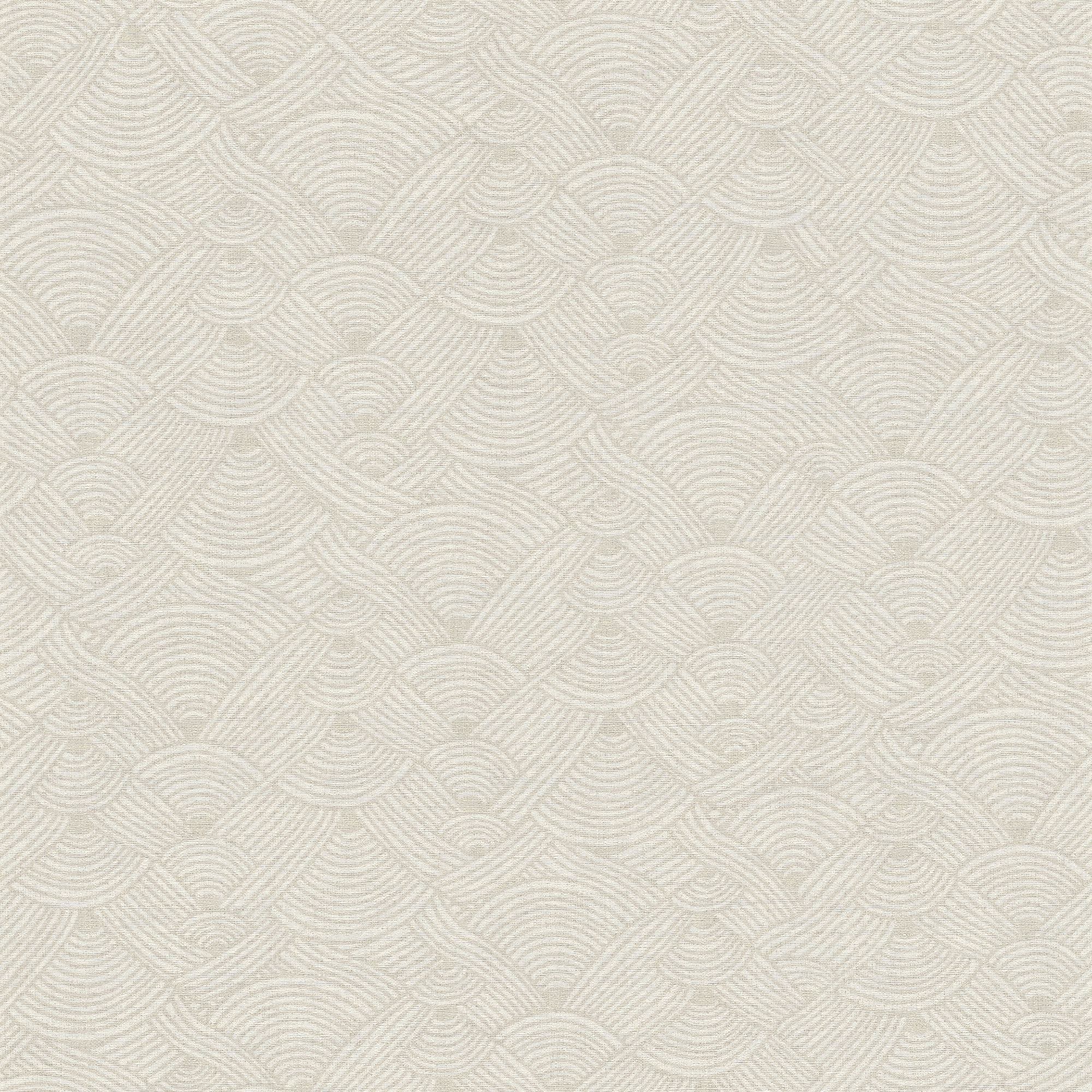 Fusion Geometric Swirl Motif 32.97' L x 20.87" W Wallpaper Roll, Beige/White