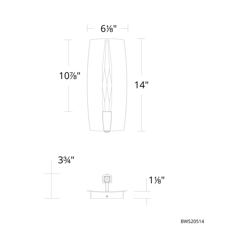 Traverse 1 - Light LED Armed Sconce