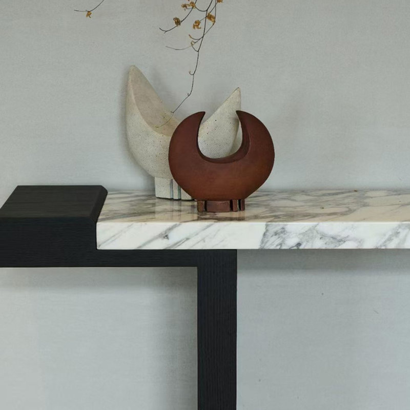 Italian Minimalist Console Table, 31.5" H x 47.2" W x 13.8" D
