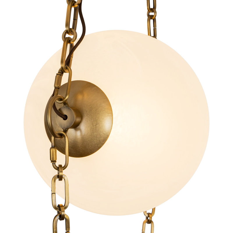 Petra  3 Light Black dimmable LED Chandelier, 10-in, Antique Brass