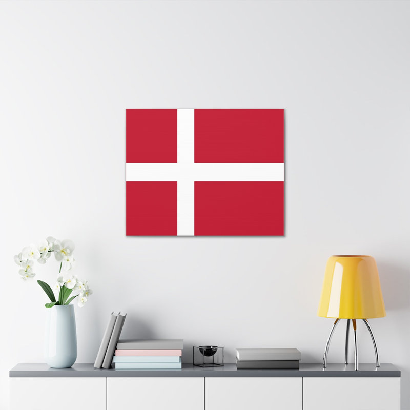 "Drapeau du Danemark" sur toile, H 18 po x l 24 po