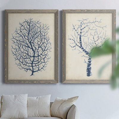 Indigo corail I - cadre photo, reproduction d'art