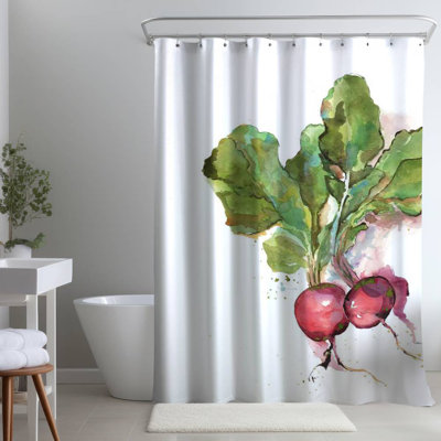 Shower Curtain GA81 – Polyester Shower Curtain, Dye Sublimation Print, 71" W × 74" L