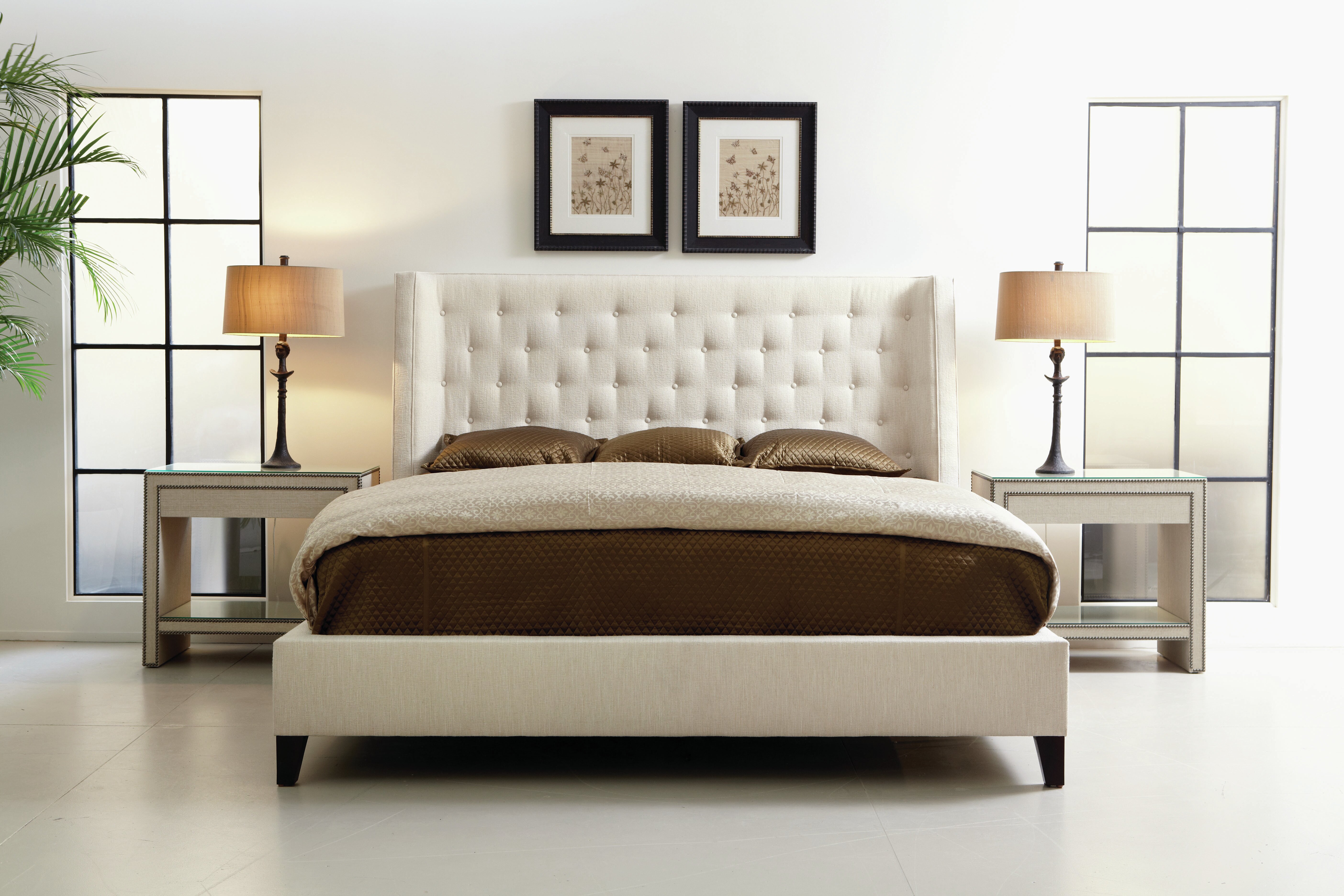 Bernhardt tufted store bed